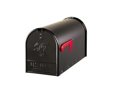 Special Lite Products Standard Textured Black Galvanized Steel Curbside Mailbox, Rust Resistant Powder Coated Finish