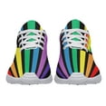 thumbnail image 3 of Unisex Rainbow Sneakers, LGBT Shoes for Men Women Lightweight Breathable Running Shoes White Size 3.5, 3 of 7