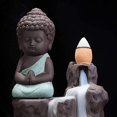 thumbnail image 2 of Cute Buddha Porte-Bâton d'Encens avec 10 Cônes Reflux Frais (Vert), 2 of 5