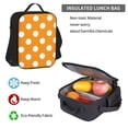 thumbnail image 5 of Pofeuu Orange And White Polka Dot Print Backpack Travel Backpacks With Lunch Bag Pencil Bag Set 3 pcs Set Cartoon Backpack, 5 of 7