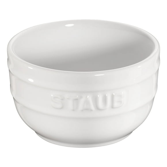 STAUB Ceramique Ramequin Rond en Céramique 2 Pièces, Blanc Pur