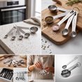 thumbnail image 3 of 5 Pcs Stainless Steel Measuring Spoons, Metal Teaspoon Kitchen Measure Set, 1/4tsp, 1/2tsp, 1tsp, 1/2tbsp, 1tbsp for Dry & Liquid Ingredients, 3 of 6