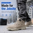 thumbnail image 5 of LAoutun Steel Toe Safety Shoes for Men Lightweight Work Shoes Dial Closure Puncture Resistant Work Boots Brown, 5 of 6