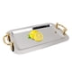 thumbnail image 3 of 304 Bandeja Para Servir De Acero Inoxidable, Pulido Espejo Con Dorado, Bandeja De Buffet Rectangular Grande Para Restaurante De Hotel, 22 X 15.5 Pulgadas, 3 of 7