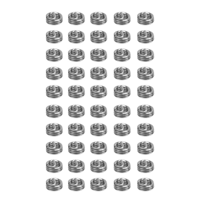 Juego de recortes de reparación de orificios de tornillo de acero inoxidable con inserto de rosca de alambre de 50 piezas Unidad de EE. UU. 2‑561D