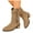 Khaki, variant on Cowboy Cowgirl Boots for Women Suede Wide Mid Calf Western Booties Chunky Heel Country Winter Riding Shoes
