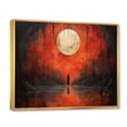 thumbnail image 2 of Designart "The Fall Coral Black Art from Mexico III" Mexican Floater Framed Wall Art Print, 2 of 7