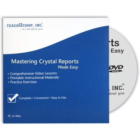 Learn Crystal Reports 2013 DVD-ROM Training Video Tutorial Course: a Software Reference How-To Guide for Windows by TeachUcomp, Inc.