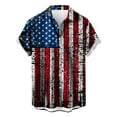 thumbnail image 2 of WAENQINLA Mens Patriotic Shirts 4th of July Bowling Shirts Vintage American Flag Printed Hawaiian Shirts Button Down Beach Shirts, 2 of 3