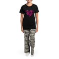 thumbnail image 4 of CafePress - Heart Of Paw Prints Women's Charcoal Pajamas - Women's Short Sleeve Print T-Shirt and Pants Dark Cotton Pajama Set, 4 of 7