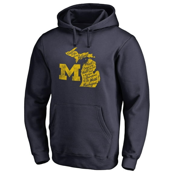Men's Navy Michigan Wolverines Team Hometown Collection Pullover Hoodie