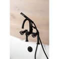 thumbnail image 2 of Kingston Brass AE8100CG Fuller Three-Handle 2-Hole Deck-Mount Clawfoot Tub Faucet with Hand Shower in Matte Black, 2 of 8