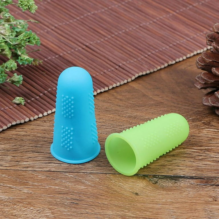 3 Pieces Silicone Insulation Finger Cover Thumb Protector Fingers Cover Durable for Kitchen Heat Resistant Anti Slip Finger Protector Sleeve Green