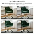 thumbnail image 5 of Velvet Office Desk Chair Rolling Vanity Armchair Swivel Adjustable Adult Green, 5 of 11