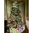 thumbnail image 4 of GZHJMY Christmas Tree Skirt Animal Footprints 48"es for Indoor Outdoor Holiday Party Office Store Cupboard Decoration, 4 of 6
