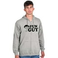 thumbnail image 5 of Fun Guy Fungi Mushroom Nerdy Geeky Zip Hoodie Sweatshirt Men Brisco Brands M, 5 of 6
