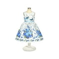 thumbnail image 2 of Robe Fille Bleue Papillon Décontractée Florale Fête 6 Ans, 2 of 8