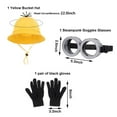 thumbnail image 2 of 3 Pcs Halloween Costume Accessories Goggles Glasses/Yellow Bucket Hat/Gloves Cosplay Party Set, 2 of 4