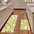 thumbnail image 2 of Lemon Kitchen Mats for Floor Kitchen Rugs Sets of 2 Non Slip Washable Brown Coffee Kitchen Rugs Anti Fatigue 47x17 Inch and 29x17, 2 of 6