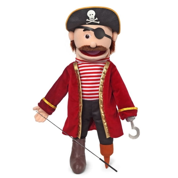 25" Pirate, Peach Male, Full Body, Ventriloquist Style Puppet