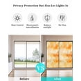 thumbnail image 4 of Window Privacy Film Orange Stained Glass Window Film Decorative Sun Block Window Cover Watercolor Farmhouse Ombre Abstract Texture Window Clings Static Adhesive Sticker for Bathroom 23.6"x59", 4 of 7
