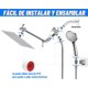 thumbnail image 5 of Regadera de lluvia de alta presión 8 pulgadas ducha de mano brazo extensible 11 pulgadas cabezal ajustable soporte manguera 1,5 m cromo, 5 of 7