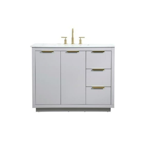 42 in. Single Bathroom Vanity, Grey