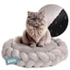 thumbnail image 1 of Cama Redonda Esquimal Beige Trenzada Lavable para Perro y Gato Chico, 1 of 6