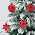 thumbnail image 5 of Christmas ball ornaments, 25-piece 2.36 inch red plastic bulbs for tree wreath garland home party holiday decor, 5 of 7