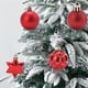 thumbnail image 5 of xihome Paquete de 25 adornos navideños de plstico irrompible de 6 cm (2,36 pulgadas), color rojo, ideales para decorar el rbol de Navidad, fiestas, coronas y guirnaldas navideñas., 5 of 7