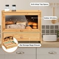 thumbnail image 5 of VicTsing Bamboo Bread Box, Corner Bread Box for Kitchen Countertop, Bread Box for Homemade Bread with Window, Bamboo Bread Box for Kitchen Countertop, Pantry Counter Corner, 5 of 11