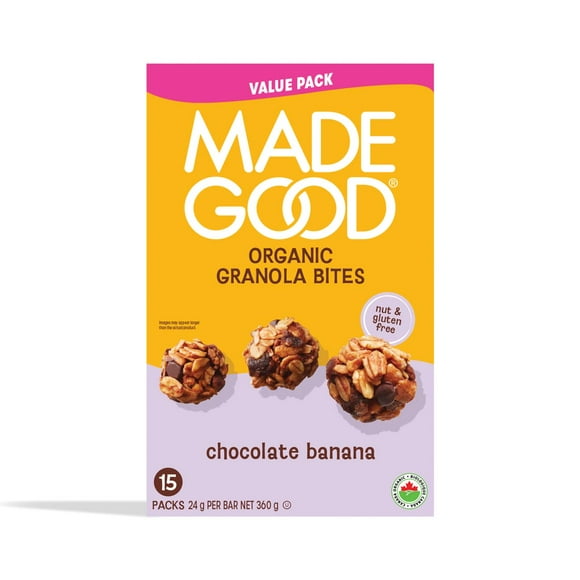 MadeGood Chocolate Banana Granola Minis 15pk, 15 x 24 g