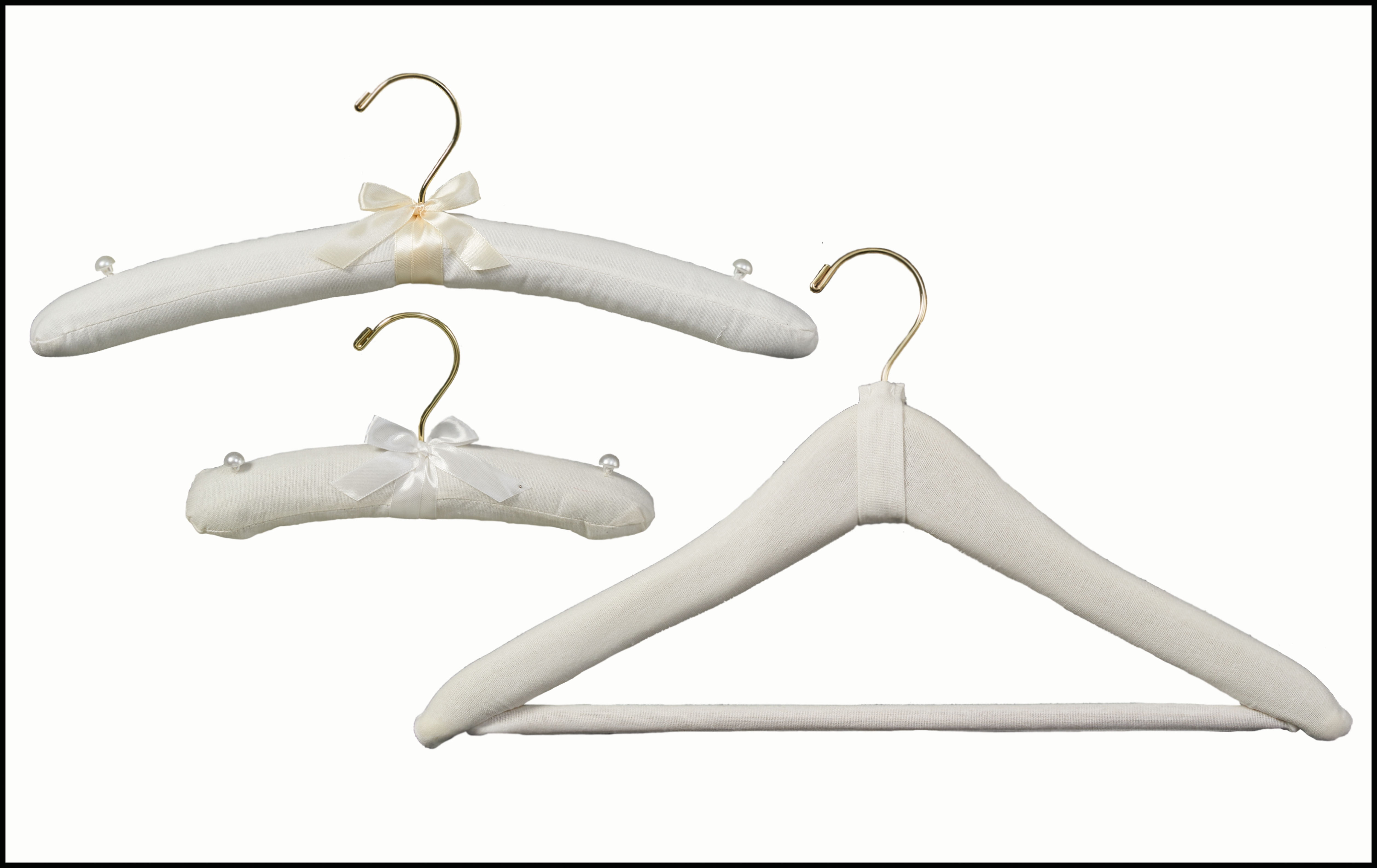 Foster-Stephens Acid-Free Padded Muslin 10" Hanger | Baby | Child | Cotton Batting | Set of 4 Hangers