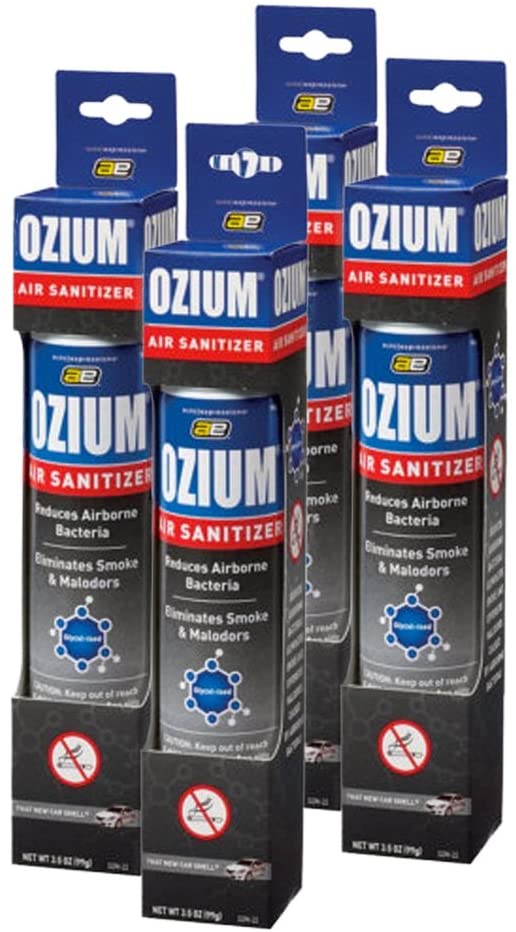 Ozium Spray 3.5oz Ozium Air Sanitizer, New Car (4Pack)