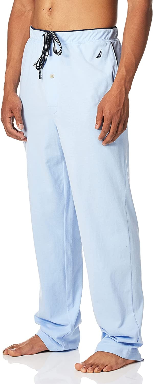 Nautica Mens Soft Knit Sleep Lounge Pant Small Noon Blue