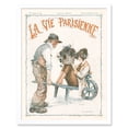 thumbnail image 1 of Vintage French Fashion La Vie Parisienne Farmers Fall Harvest Magazine Cover Art Print Framed Poster Wall Decor 12x16 inch, 1 of 5