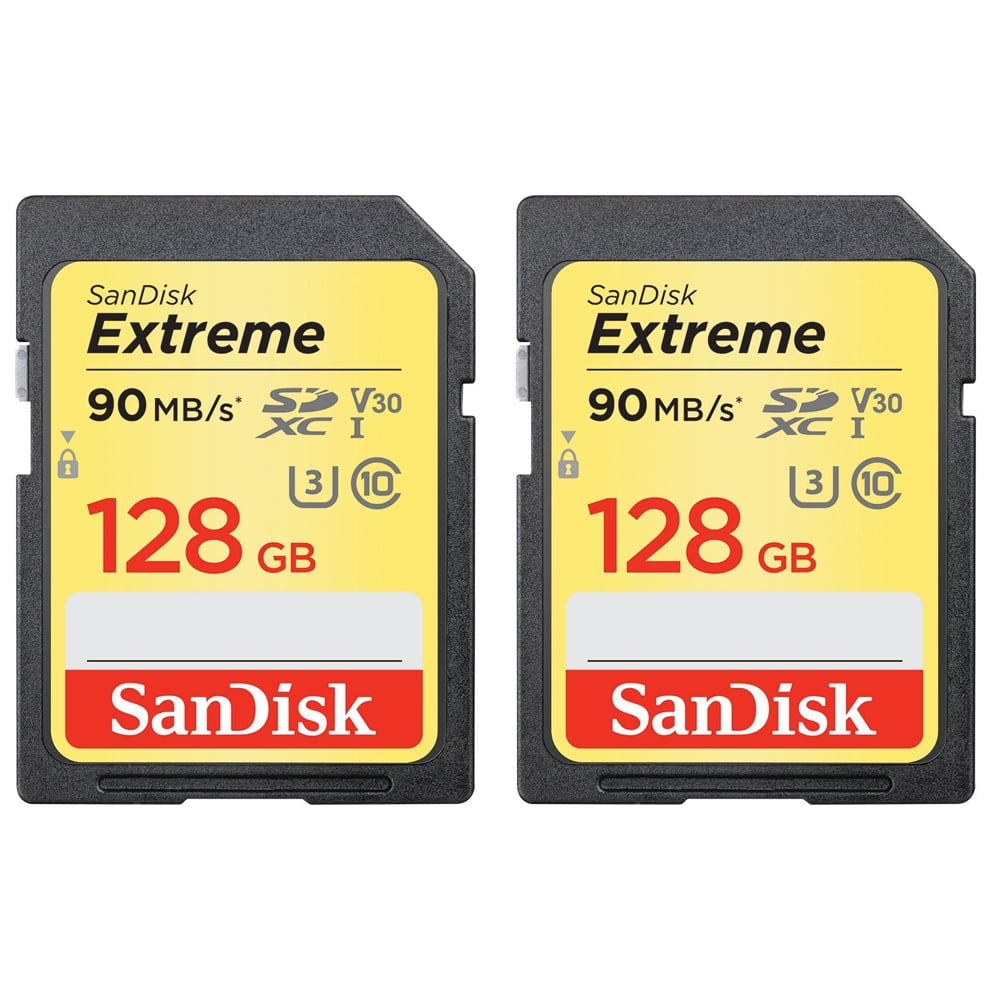 Sandisk SDSDXVF128GANCIN 128GB Extreme SD Memory UHSI Card 2 Pack