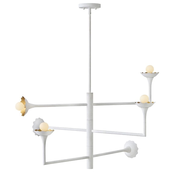84246TXP Lark Darla - 30W 6 LED Large Adjustable Chandelier-23.5 Inch Tall and 36 Inch Wide