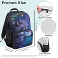 thumbnail image 7 of Yuyamidu Galaxy Wolf Kids Backpacks for Boys Girls Casual Schoolbags Polyester Bookbags Large Capacity Back Pack Kids School Book Bag School Supplies, 7 of 7