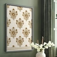 thumbnail image 5 of Block Print Blooms I Framed Print in Gray Solid Wood Framed Print No Nail Hanging, 5 of 6