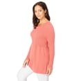 thumbnail image 3 of Jessica London Women's Plus Size Ribbed Baby Doll Tunic Sweater, 3 of 4