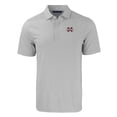 thumbnail image 2 of Men's Cutter & Buck  Gray/White Mississippi State Bulldogs Forge Eco Double Stripe Stretch Recycled Polo, 2 of 3
