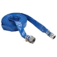 thumbnail image 1 of Pump Discharge Hose, Easy Installation PVC Blue Lay Flat Hose High Pressure  for Garden, 1 of 8