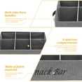 thumbnail image 6 of NUAHRHY  Countertop Snack Organizer 6-Compartment Fabric Snack Basket with Handles Foldable Pantry Bin for Coffee Bar & Office Breakroom Gray, 6 of 10