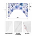 thumbnail image 6 of Blue Purple Swag Valance and Tier Curtains Set Pansy Flowers Abstract Watercolor Ombre Petals Kitchen Curtains 3 Piece Set Rod Pocket Panels for Bedroom Cafe 56x36 inch, 6 of 6