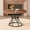 Walnut, variant on PureDashio Dining Table 47.3" Round White Faux Marble Tabletop & Black Metal Pedestal, Contemporary Kitchen Table for 4-6 People,Dining Room,Modern Industrial Kitchen Table
