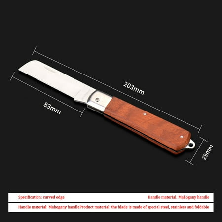 

RANMEI Grafting Tools Foldable Grafting Pruning blade Wooden Handle Grafting blade