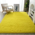 thumbnail image 4 of RULDGEE Alfombra peluda de seda gruesa de lana de felpa para sala de estar, sofá, mesa de café, Alfombra para cama de dormitorio, manta llena de tatami, 4 of 5