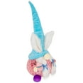 thumbnail image 3 of Northlight Girl Gnome Girl with Bunny Ears Easter Figure - 18.25" - Blue and Pink, 3 of 5