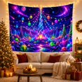 thumbnail image 3 of Cosmic Tree of Life in Mystical Glowing Forest, Psychedelic Art for Space Lovers, Celestial Wall Decor Christmas Gift Tapestry Wall Hanging for Dorm Room, Bedroom and Living Room, 3 of 7